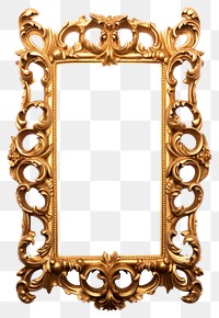 PNG  Gold frame Renaissance mirror photo white background. AI generated Image by rawpixel.