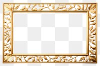 PNG  Botanical gold frame vintage backgrounds white background rectangle. AI generated Image by rawpixel.