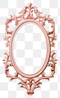 PNG  Oval Rococo mirror frame photo