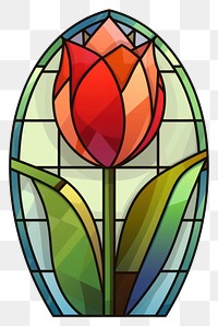 PNG  Glass Tulip tulip art stained glass. AI generated Image by rawpixel.