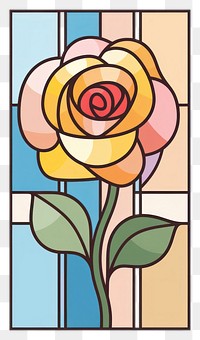 PNG  Glass rose flower plant art. AI generated Image by rawpixel.