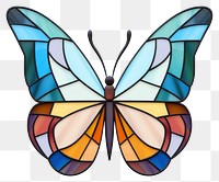 PNG  Glass butterfly shape art white background. AI generated Image by rawpixel.