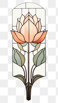 PNG  Lotus glass art white background. AI generated Image by rawpixel.