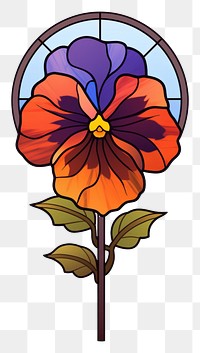 PNG Glass pansy flower shape plant. 