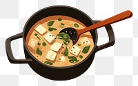 PNG Miso soup dish bowl food. AI generated Image by rawpixel.