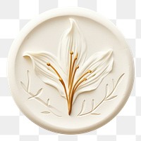 PNG Relief Lily white background creativity porcelain. AI generated Image by rawpixel.