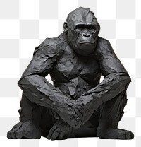 PNG Gorilla ape sculpture wildlife. AI generated Image by rawpixel.