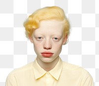 PNG  Albinism woman portrait adult photo. AI generated Image by rawpixel.