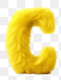 PNG Alphabet C shape yellow fur  