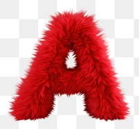 PNG Alphabet A shape red fur white background. AI generated Image by rawpixel.