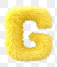 PNG Alphabet G shape yellow text fur. AI generated Image by rawpixel.
