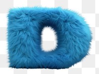 PNG Alphabet D shape fur blue white background. AI generated Image by rawpixel.