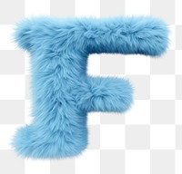 PNG Alphabet F shape blue fur white background. AI generated Image by rawpixel.