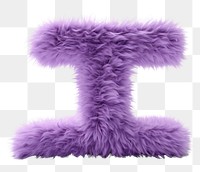 PNG Alphabet T shape purple fur white background. AI generated Image by rawpixel.