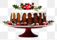 PNG Christmas Fruit Cake cake christmas dessert. AI generated Image by rawpixel.