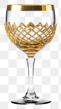 PNG A Hanukkah golden wine glass drink white background refreshment. AI generated Image by rawpixel.