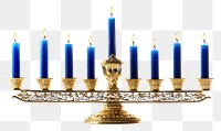 PNG A Hanukkah Temple menorah hanukkah candle white background. AI generated Image by rawpixel.