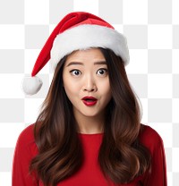 PNG Asian woman Santa portrait adult. AI generated Image by rawpixel.
