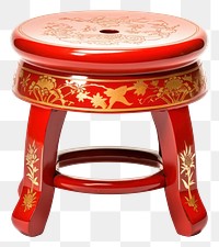PNG Beautiful chinese stool furniture red white background. AI generated Image by rawpixel.