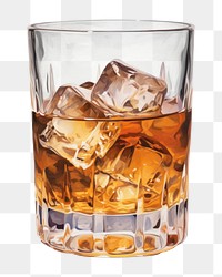 PNG Rock glass whisky drink white background. AI generated Image by rawpixel.