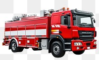 PNG  Fire fighter truck vehicle white background transportation. AI generated Image by rawpixel.