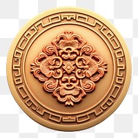 PNG Locket gold coin white background. AI generated Image by rawpixel.