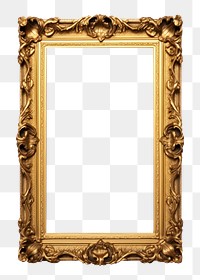 PNG Golden vintage frame mirror photo white background. AI generated Image by rawpixel.