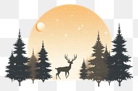 PNG  Reindeer tree christmas outdoors. AI generated Image by rawpixel.