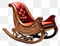 PNG  Christmas sleigh furniture chair white background. AI generated Image by rawpixel.