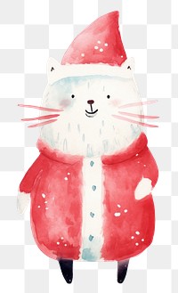 PNG Cat wear santa costume snowman winter cute. AI generated Image by rawpixel.