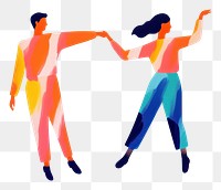 PNG Couple celebrating new year dancing adult back. AI generated Image by rawpixel.