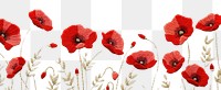 PNG Little Poppys poppy backgrounds embroidery. AI generated Image by rawpixel.