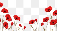 PNG Little Poppys poppy backgrounds embroidery. AI generated Image by rawpixel.