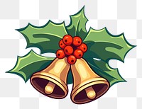 PNG  Christmas bells holly celebration decoration. AI generated Image by rawpixel.