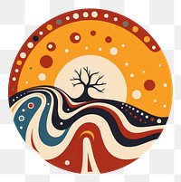 PNG Aboriginal art logo creativity pattern. AI generated Image by rawpixel.