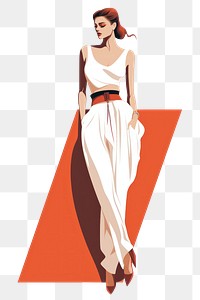 PNG Fashion adult dress white background. AI generated Image by rawpixel.