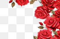 PNG  Red rose flowers pattern petal plant. AI generated Image by rawpixel.