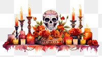 PNG Candle altar food thanksgiving. AI generated Image by rawpixel.