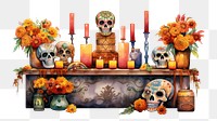 PNG Candle flower plant altar. AI generated Image by rawpixel.