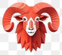 PNG  Red paper livestock animal mammal. AI generated Image by rawpixel.