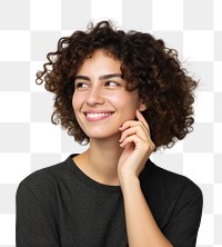 PNG  Young european woman portrait adult smile. AI generated Image by rawpixel.