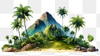 PNG Island landscape mountain outdoors. AI generated Image by rawpixel.