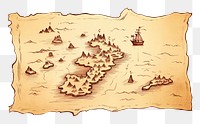 PNG A vintage pirate treasure map drawing sketch old. AI generated Image by rawpixel.
