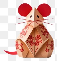 PNG  Red paper origami chinese new year representation. AI generated Image by rawpixel.