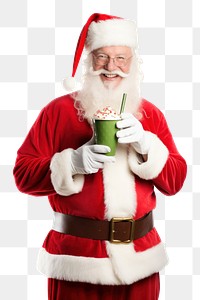 PNG Drinking christmas smoothie green. AI generated Image by rawpixel.