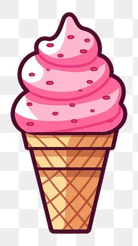 PNG Cone dessert cartoon cream. AI generated Image by rawpixel.