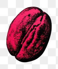 PNG Coffee bean pink red creativity. AI generated Image by rawpixel.