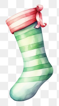 PNG Christmas stocking white background celebration. AI generated Image by rawpixel.