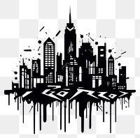 PNG City cityscape building drawing. AI generated Image by rawpixel.