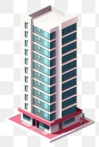 PNG Simple apartment tower architecture skyscraper building. AI generated Image by rawpixel.